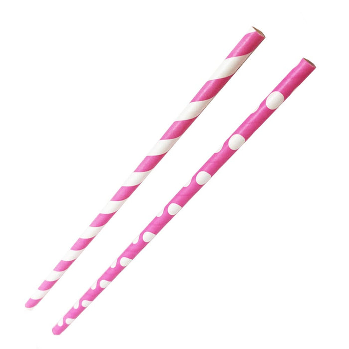 120 Pink Straws Paper Biodegradable Wedding Birthday Party Supplies Baby Shower