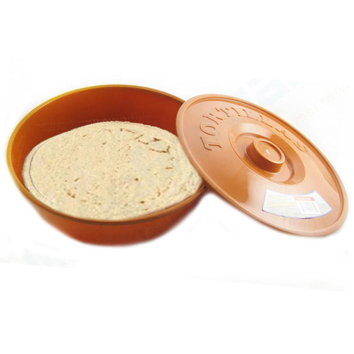 Tortilla Container Keeper Microwave Warmer 8" Round Pita Taco Warm Flatbread New