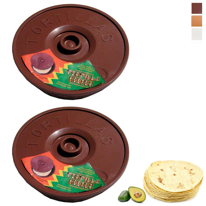2 x Mexican Tortilla Keepers Microwave Warmer Pancake Server Pita Round 8 inch !!
