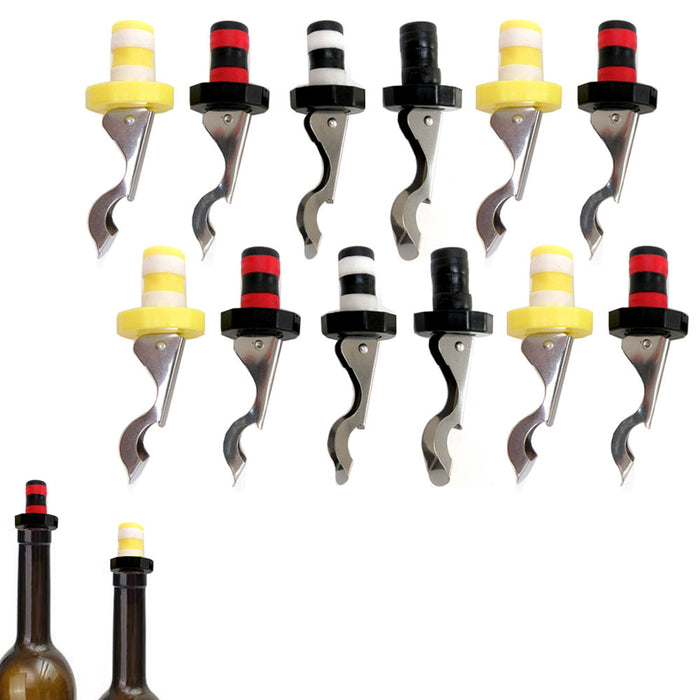 12 Pack Bottle Stopper Silicone Cork Cover Reusable Wine Cap Stopper Home Sealer