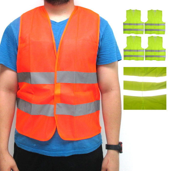 10Pc Reflective Vest Hi Vis Safety Work Construction Traffic Mesh School Hunting