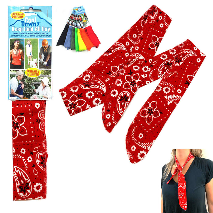 Cooling Scarf Neck Wrap Inflated Soft Bandana Cooler Sports Workout Yoga Outdoor