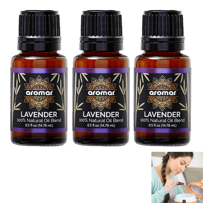 3pk Lavender Essential Oil 100% Pure Natural Blend Aromatherapy Message Diffuser