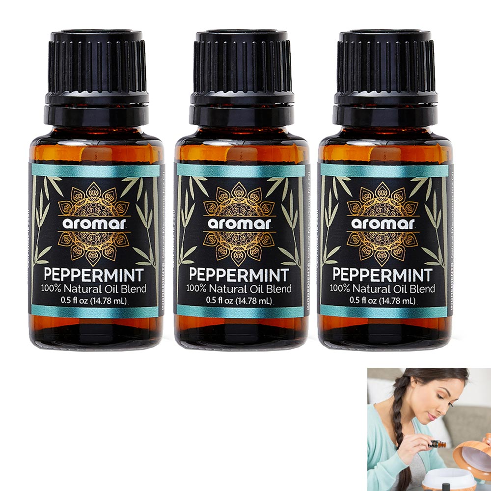 3 x Aromatherapy Peppermint Essential Oils Pure Natural High Quality D