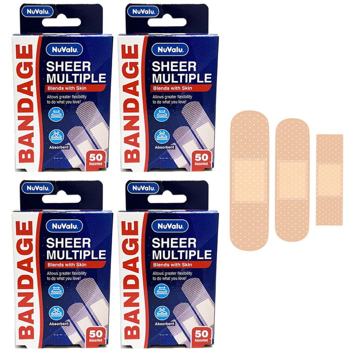 200 Ct Strip Adhesive Bandages Flexible Wound Sterile Pad Care Sheer First Aid