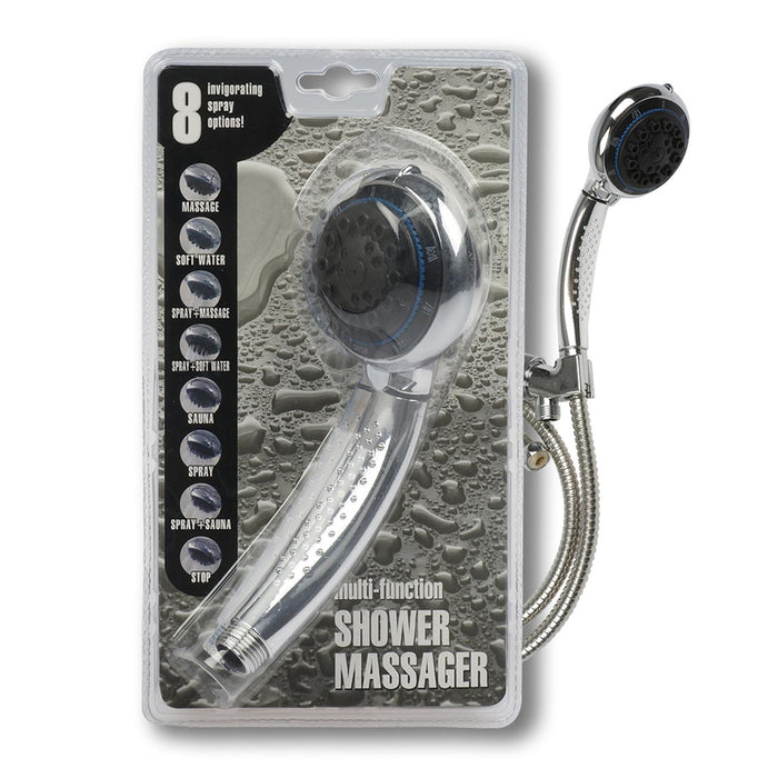 Multi-function Shower Head Massager Silver Hose Nozzle Handheld Spray Showerhead