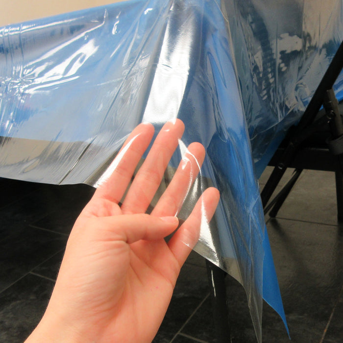 2 Clear Vinyl Table Cover Tablecloth Protector Wedding Banquet Party Waterproof