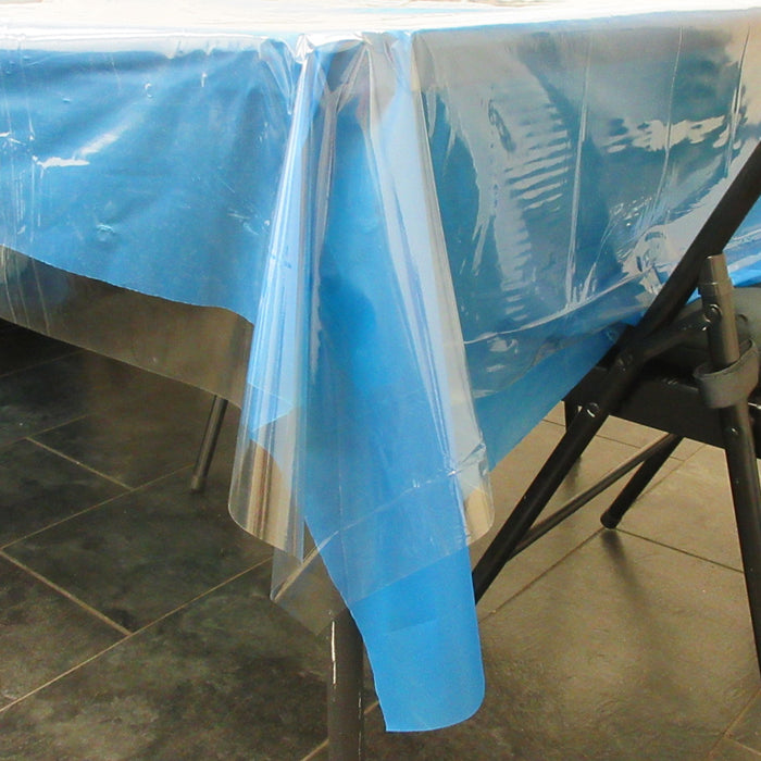 2 Clear Vinyl Table Cover Tablecloth Protector Wedding Banquet Party Waterproof