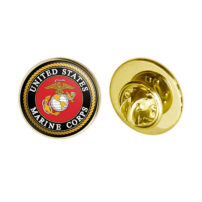 USMC Lapel Pin United States Marine Corps Locking Clutch Hat Pin Patriotic Gift