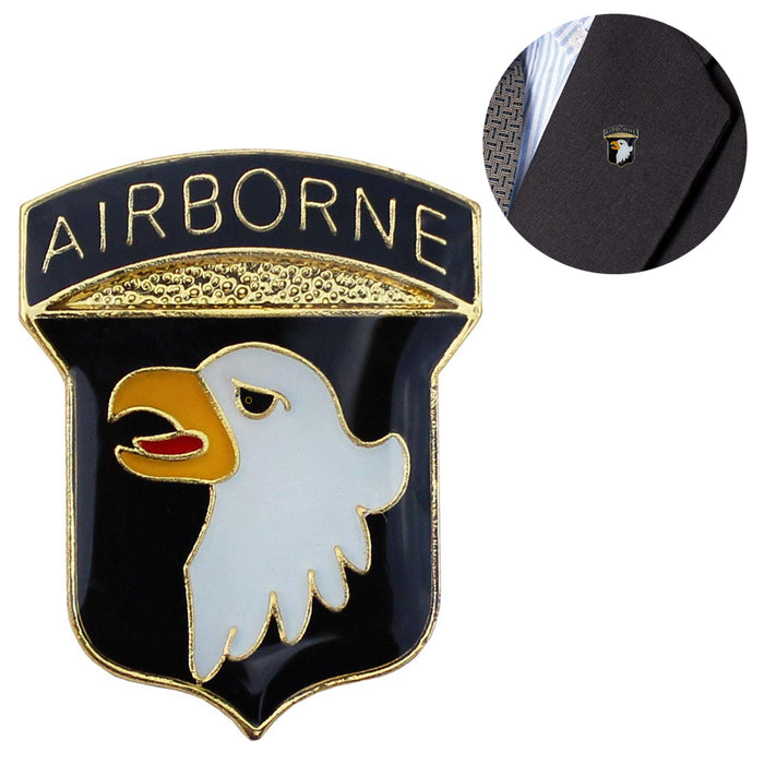 US Army 101st Airborne Division Lapel Pin Military Eagle Patriotic Badge Hat