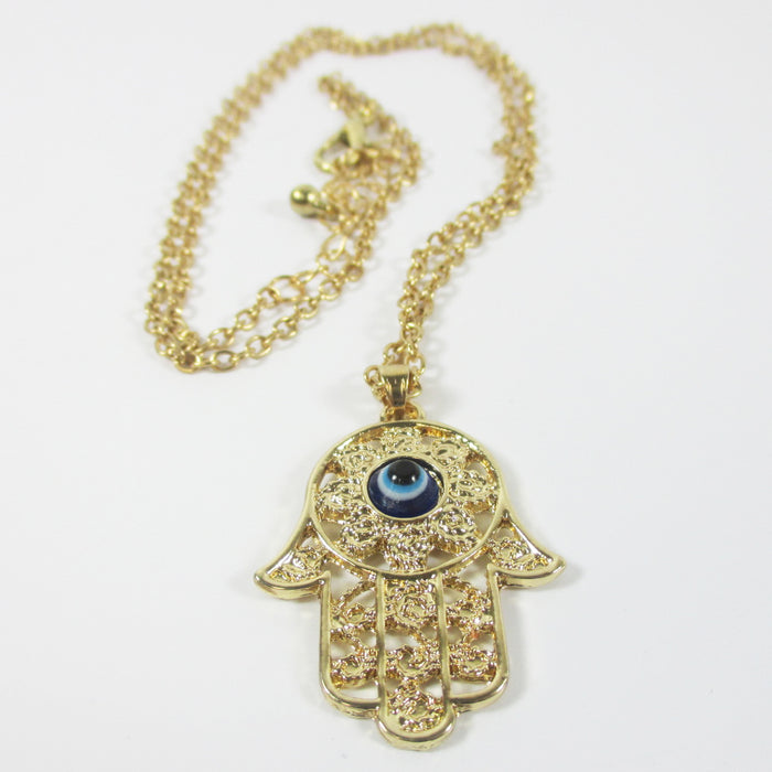 Evil Eye Hamsa Hand Fatima Judaica Kabbalah Charm Pendant Necklace Jewelry Gifts