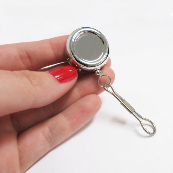 3 Key Chain Reel ID Holder Retractable Nurse Badge Card Name Tag Clip Duty Belt