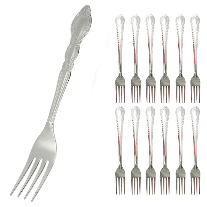 12 Dinner Forks Set Heavy Duty Stainless Steel Cutlery Table Flatware Utensils