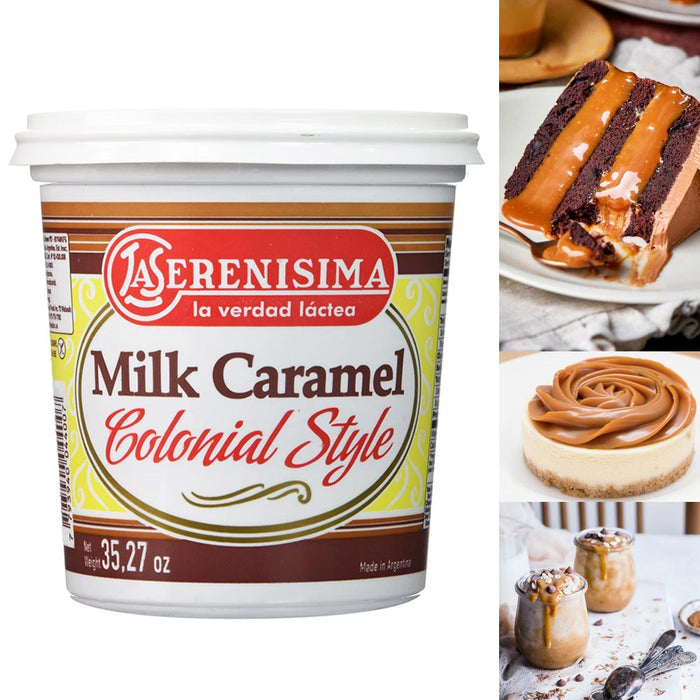 La Serenisima Dulce de Leche Milk Caramel Spread 1 Kg. 35.27 oz. Gluten Free