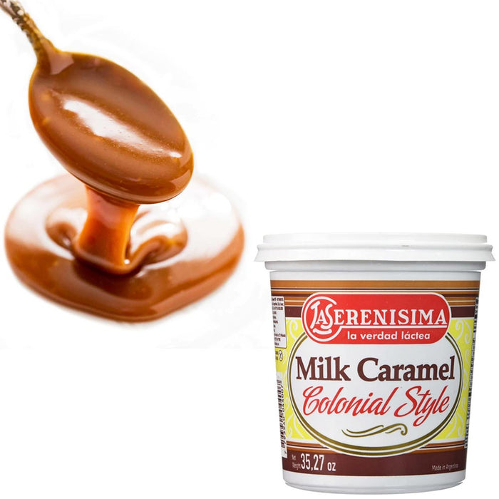 La Serenisima Dulce de Leche Milk Caramel Spread 1 Kg. 35.27 oz. Gluten Free