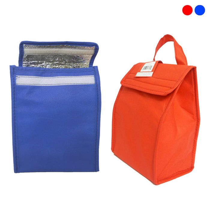 2 Insulated Cold Canvas Stripe Picnic Carry Case Thermal Portable Lunch Bag Tote