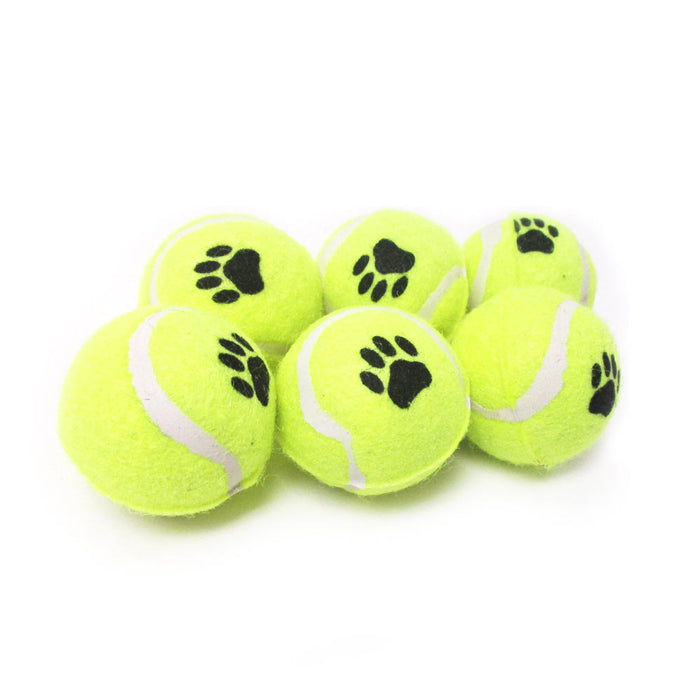 6 Pack Pet Dog Tennis Balls Doggie Toy Puppy Fetch Catch Play Cat Training Game