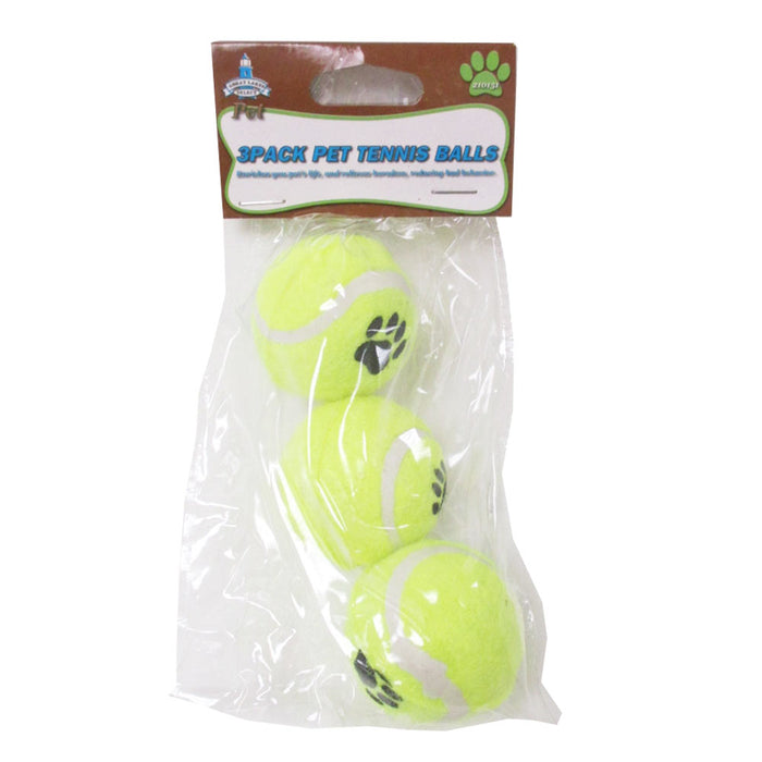 3 PC Mini Tennis Balls Dogs Pet Safe Dog Toys Exercise Play Training Ball Neon