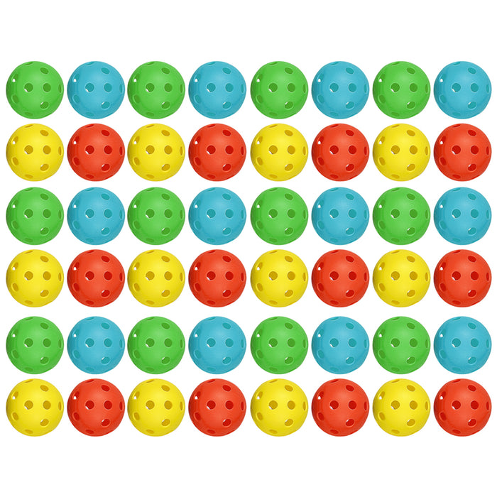 48 Baseball Plastic Balls Softball Sport Practice Lightweight Perforated Balls