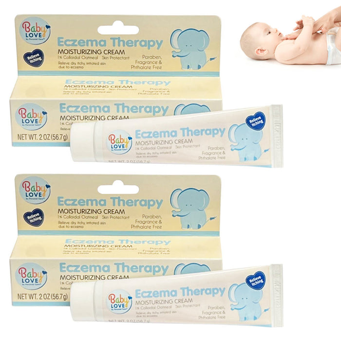 2 Pack Baby Eczema Therapy Moisturizing Cream Relieves Dry Itchy Irritated Skin