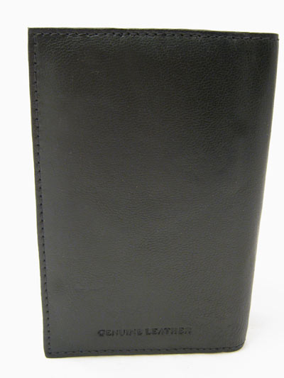 Leather Passport Cover RFID Blocking Travel Case Safe ID Protection Holder Black