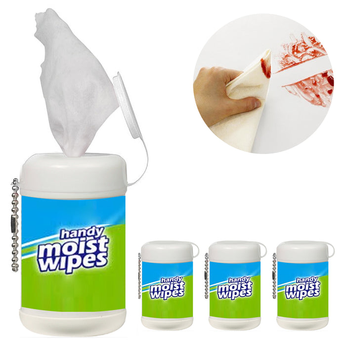 4 Packs Antibacterial Wet Wipes 20 Count Travel Size Sanitizing Wipes Resealable