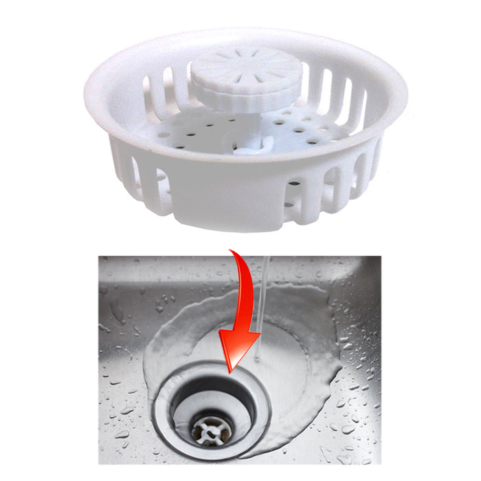 1 Scented Kitchen Sink Stopper Strainer Filter Basket Freshens Drain Plastic