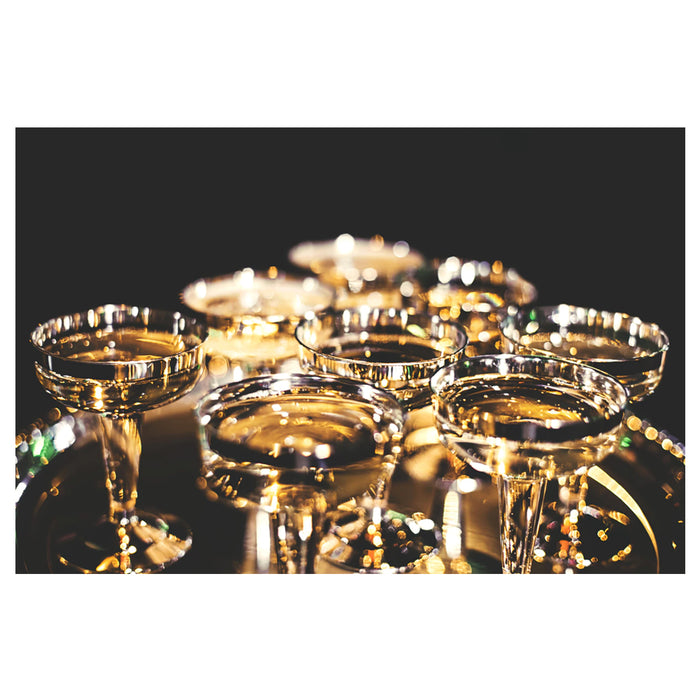 30Pc Champagne Wine Flutes Party Plastic Disposable Glasses Silver 4.5oz Wedding