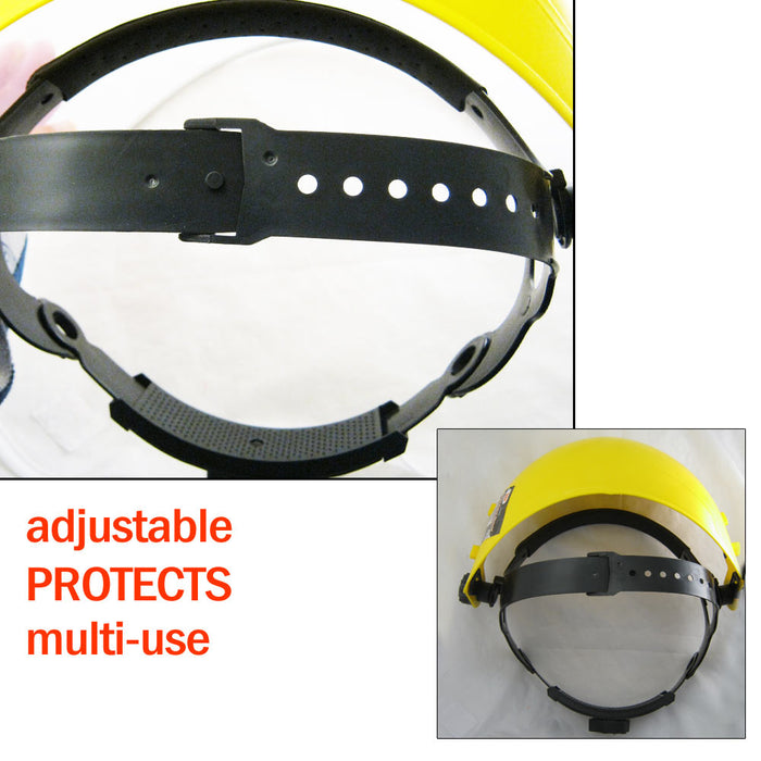Clear Hard Face Shield Visor Eye Chin Face Sanding Grinding Protector Multi Use
