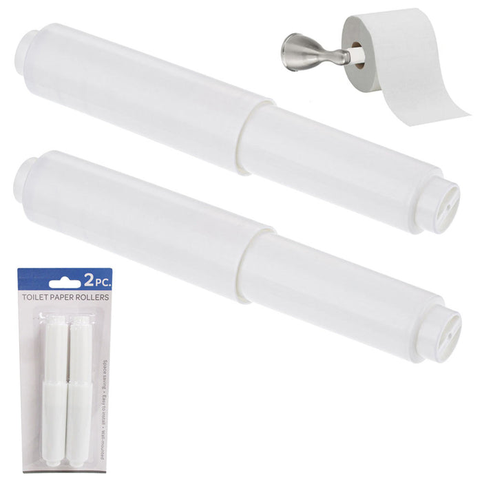 2 PC Toilet Paper Holder Tissue Rollers Spring Insert Spool Replacement Roll