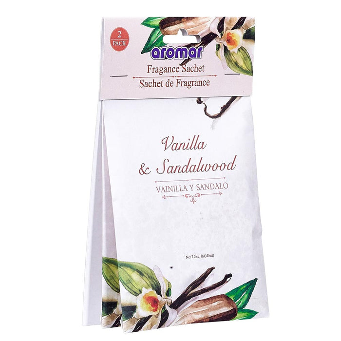 12 Pc Sandalwood Vanilla Scented Sachets Drawer Air Freshener Bags Home Closet