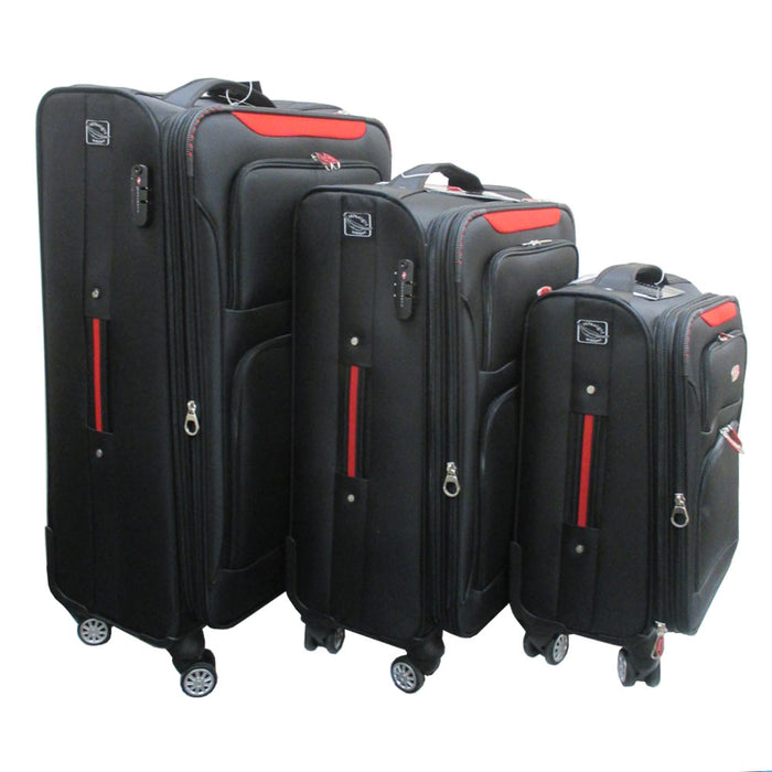 Set of 3 Luggage Travel Suitcase Set Trolley Spinner Wheels TSA Lock 20" 25" 30"