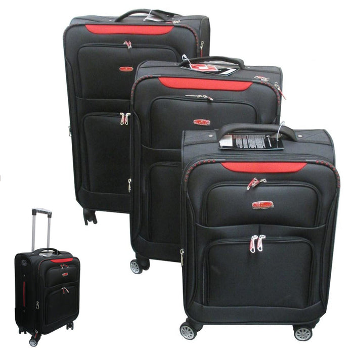Set of 3 Luggage Travel Suitcase Set Trolley Spinner Wheels TSA Lock 20" 25" 30"