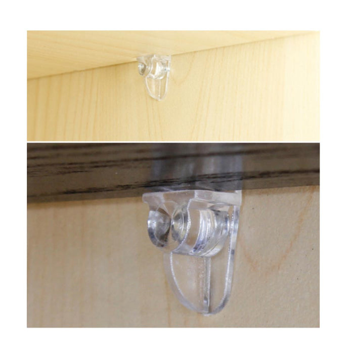 60 Pcs 5MM 3/16" Inch Clear Shelf Support Pin Peg Plastic Cabinet Book Shelves
