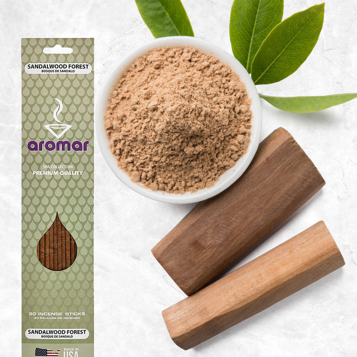 20 PC Incense Sticks Sandalwood Forest Scent Burning Fragrance Aroma Therapy