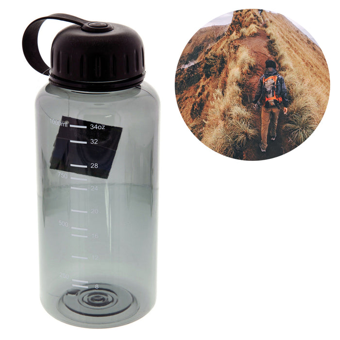 6 Pack Sports Water Bottles Fitness BPA Free 34 oz Wide Mouth Easy Open Drinking