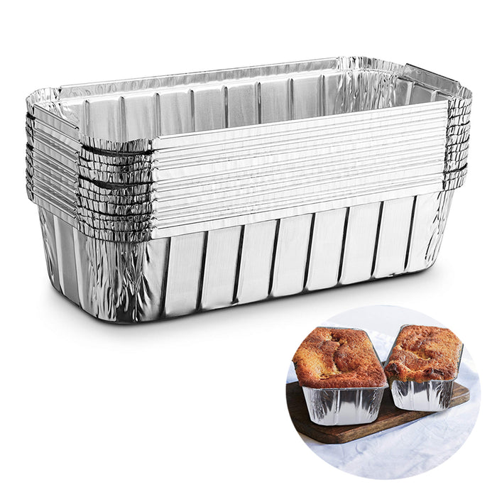 100 Pack Aluminum Foil Loaf Pans 3 Lb Disposable Bread Container Bake Cook Broil