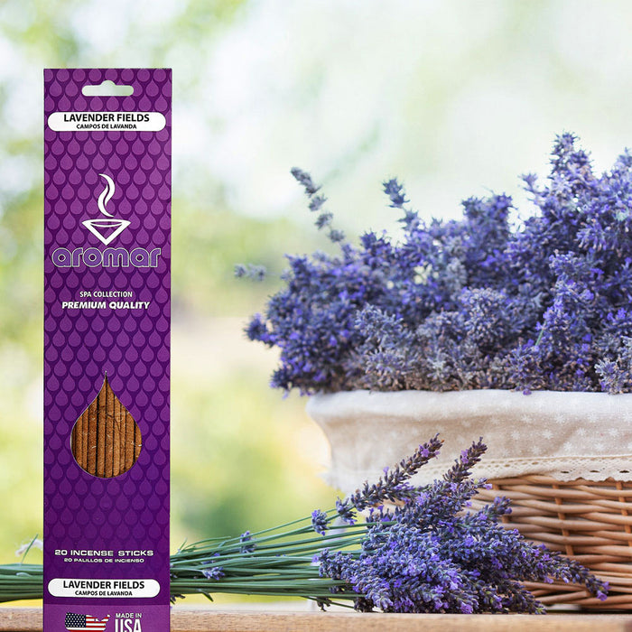 20 PC Incense Sticks Lavender Scent Burning Fragrance Hand Dipped Aroma Therapy