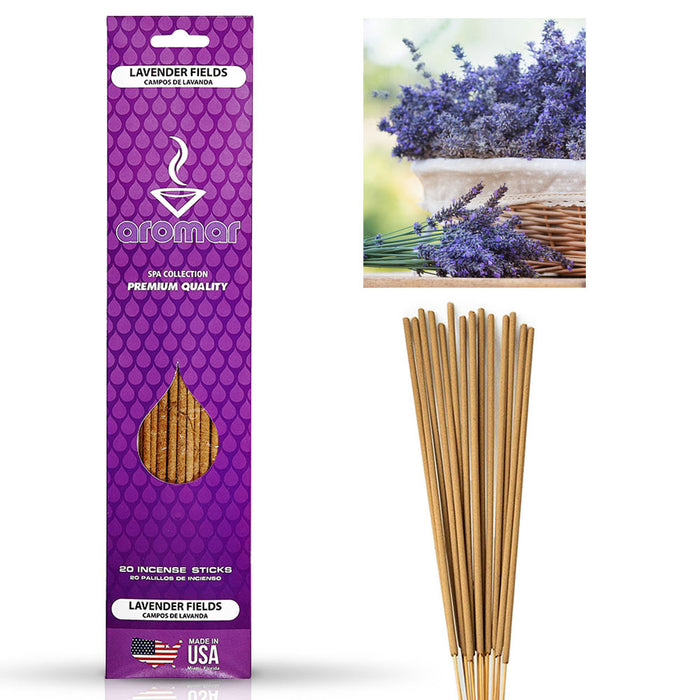 20 PC Incense Sticks Lavender Scent Burning Fragrance Hand Dipped Aroma Therapy