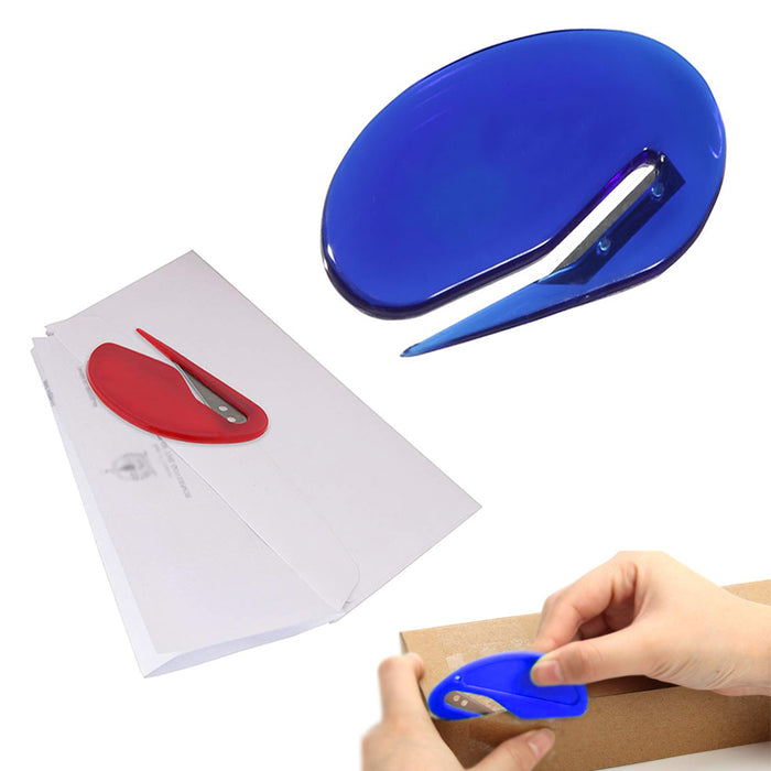 12 PCS Letter Openers Plastic Envelope Slitter Set Razor Blade Paper Knife Sharp