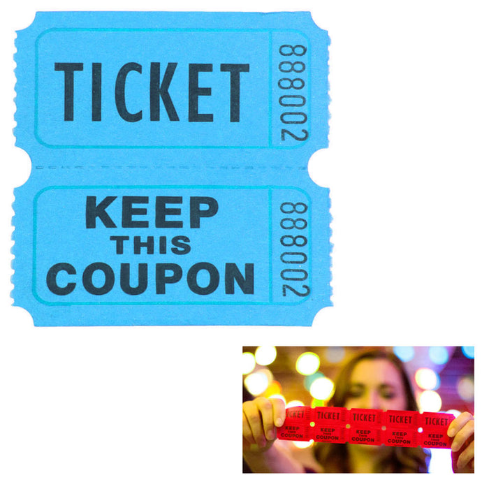 400 Raffle Tickets Flat Double Stub 50/50 Keep This Coupon Carnival Festival Set