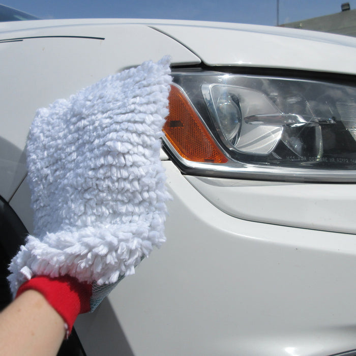 3X Jumbo Car Wash Washing Chenille Mitt Cleaning Glove Dual Sided Heavy Duty USA