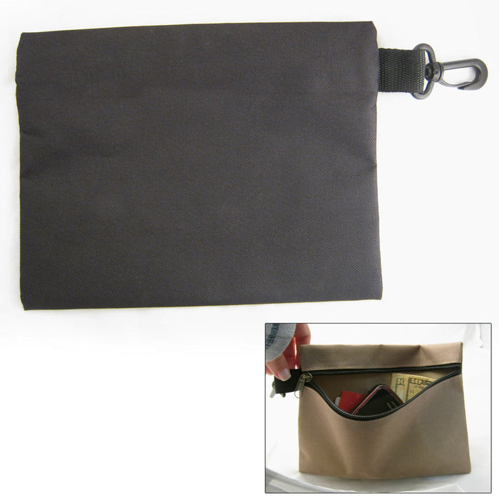 Multipurpose Canvas Zipper Heavy Duty Tool Bag Organize Storage Pouch 9" x 6.75"