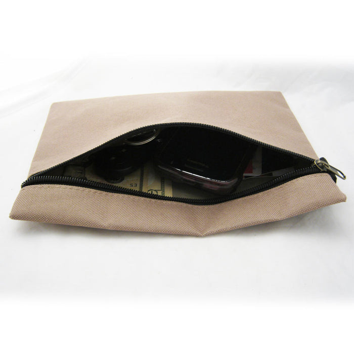 2 pcs Storage Pouch Multi Purpose Zip Bag Clip Cosmetic Organize Pocket 6"x5"