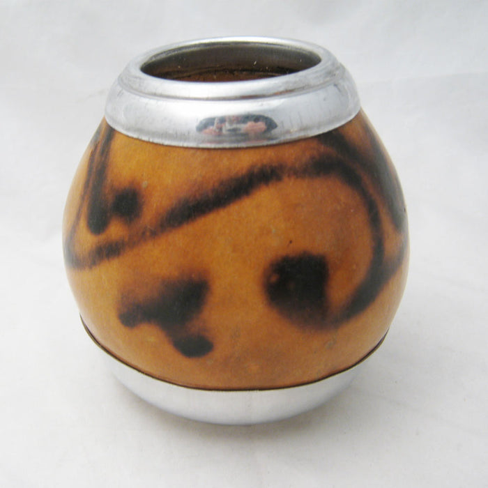 GUARANI MATE GOURD FOR YERBA OR TEA WITH STRAW BOMBILLA KIT NATURAL 0379