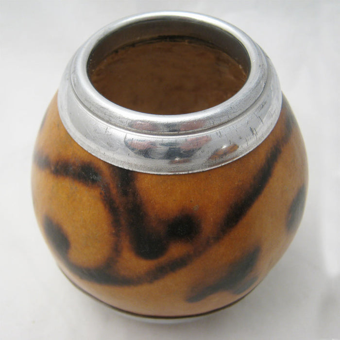 GUARANI MATE GOURD FOR YERBA OR TEA WITH STRAW BOMBILLA KIT NATURAL 0379