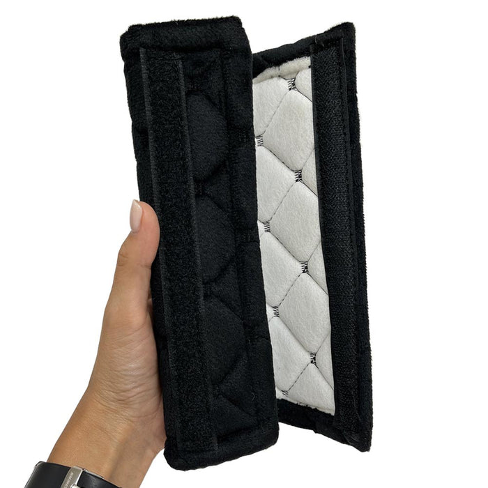 2 Soft Auto Seat Belt Cover Seatbelt Shoulder Pad Black Strap Compatible All Car