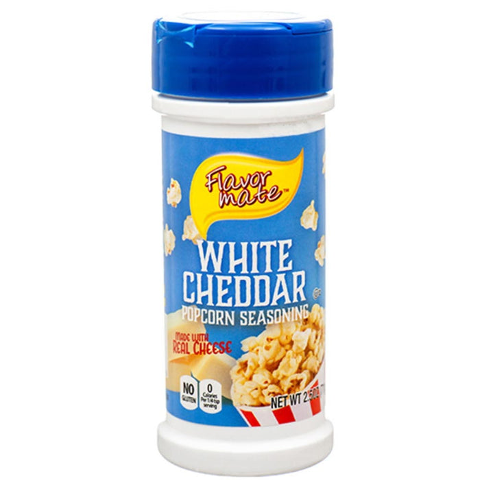 White Cheddar Popcorn Seasoning Real Cheese Powder Gluten Free 0 Calories 2.5oz