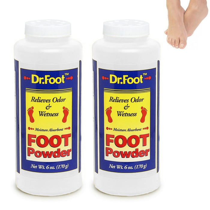 2 Foot Powder Relieves Odor Wetness Moisture Absorbent Cools Comforts feet 12 oz