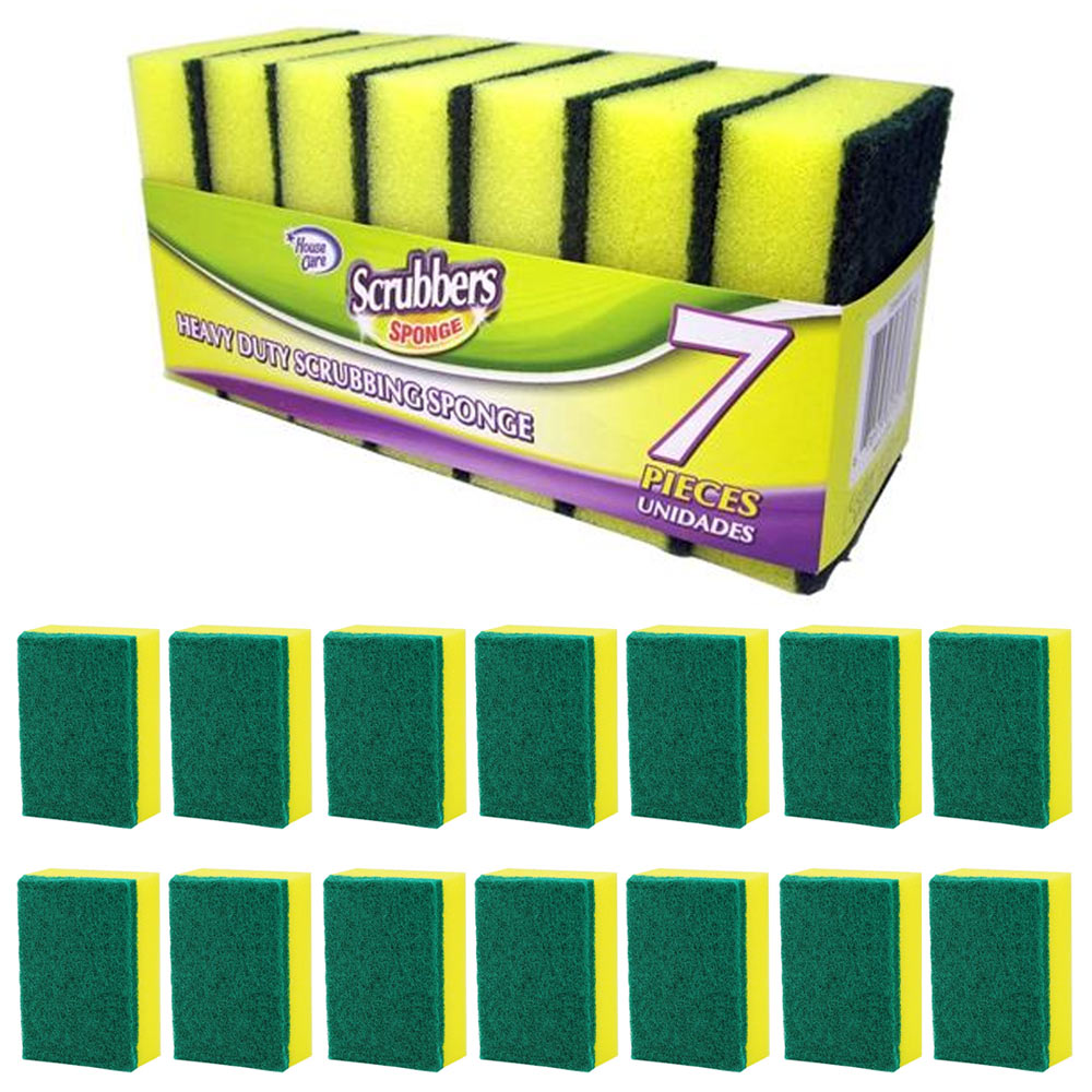 Heavy Duty Scrub Sponges – Kitchen Dish, Sink and Bathroom Cleaning  Scrubber Sponge - with Non-Smell Scouring Pad (20 Pack)
